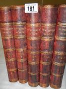 A 5 volume set of Picturesque England, mid 19th century with an abundance of steel engravings.