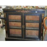 A good double door inlaid pier cabinet in good condition.