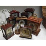 A good selection of modern mantle clocks.