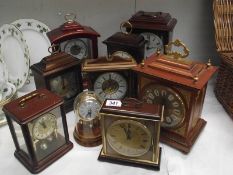 A good selection of modern mantle clocks.