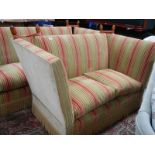 A 2 seater French knoll end sofa.