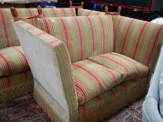 A 2 seater French knoll end sofa.