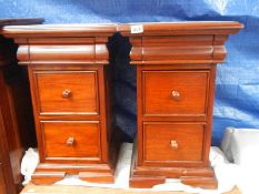 A pair of good mahogany side cabinets.