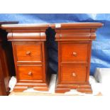 A pair of good mahogany side cabinets.