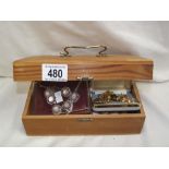 A jewellery box and contents