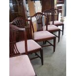 5 good mahogany dining chairs.