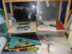 A mixed lot of LP records.