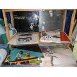 A mixed lot of LP records.