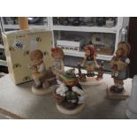 3 Goebel hummel figures, Nao swan,