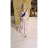 A boxed Coalport figurine commemorating Queen Elizabeth II 80th Birthday'
