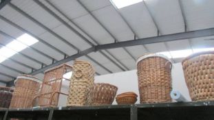 A quantity of wicker baskets etc.