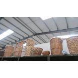 A quantity of wicker baskets etc.