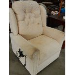 An electric recliner chair.