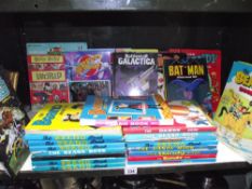 A quantity of 1970's and 80's childrens annuals including Batman, Star wars, Beano, Dandy etc.