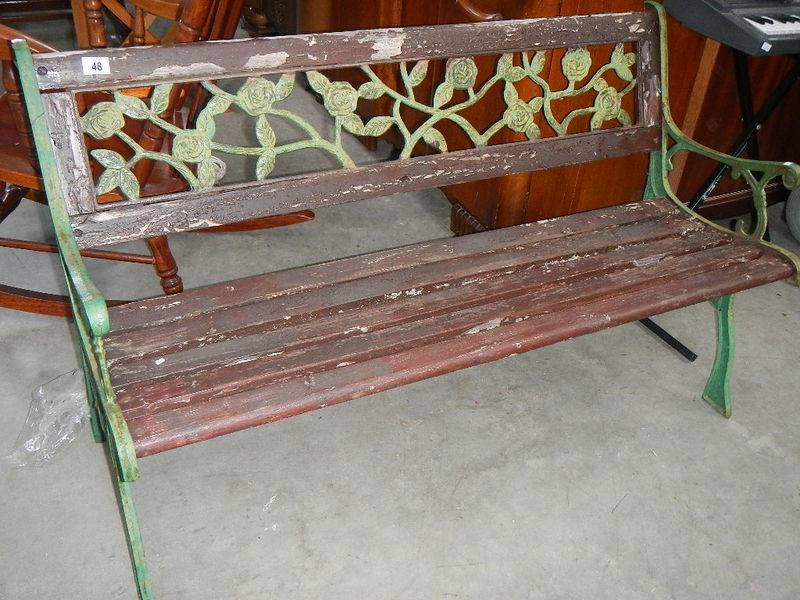 A garden bench,