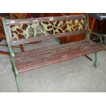 A garden bench,