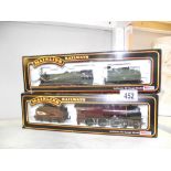 2 boxed mainline railway 00 gauge crimson 'Old Contemptibles' livery green