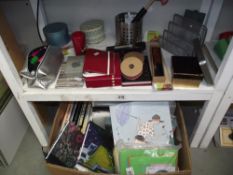 A box of misc. including books, stationery, filofax etc.