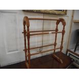 A pine towel rail