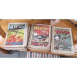 A collection of approximately 75 Warlord comics mainly late 1970s early 1980s