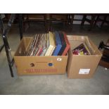 2 boxes of LP's and 45's vinyl records including Vera Lynn, Jim Reeves, Harry Secombe etc.
