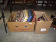 2 boxes of LP's and 45's vinyl records including Vera Lynn, Jim Reeves, Harry Secombe etc.