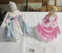 A Royal Doulton figurine HN2425 'Southern Belle' and a Leonard figurine.