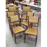 A set of 6 Edwardian mahogany dining chairs.