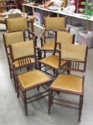 A set of 6 Edwardian mahogany dining chairs.