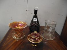 A quantity of glass including a decanter