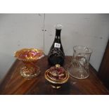 A quantity of glass including a decanter