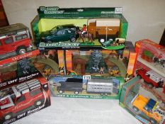 Two Dino rescue sets, riding school,
