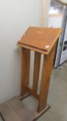 An oak lectern.