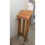 An oak lectern.