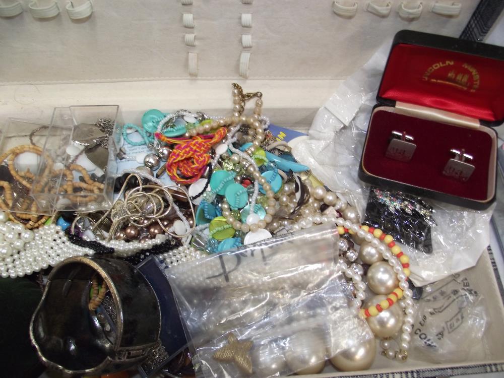 A jewellery case and mixed costume jewellery etc. - Image 2 of 2