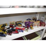 A shelf of diecast cars,