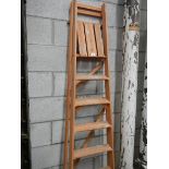 A wooden step ladder etc.