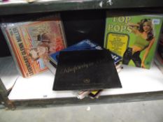 A selection of LP vinyl records including Glenn Miller, Top of the Pops etc.