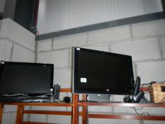 2 flat screen television sets, telephone etc.