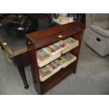 An oak book case.