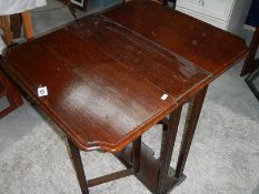 A drop leaf table.