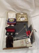 A mixed lot including jewellery, ruler etc.