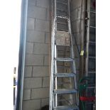 An aluminium ladder.