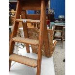A small pine step ladder.