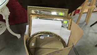 3 gilt framed mirrors.