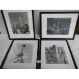 4 framed and glazed prints by Aki Davis.