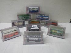 Ten 1:76 scale Corgi The Original Omnibus Company limited edition die cast bus models in original