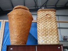 A quantity of wicker items.