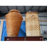 A quantity of wicker items.