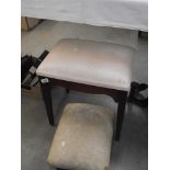 A dressing table stool and a foot stool